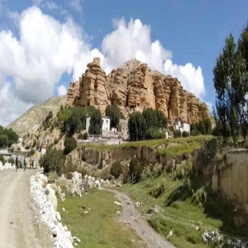  Trekking through Upper Mustang's mystical landscapes and ancient monasteries in Nepal.