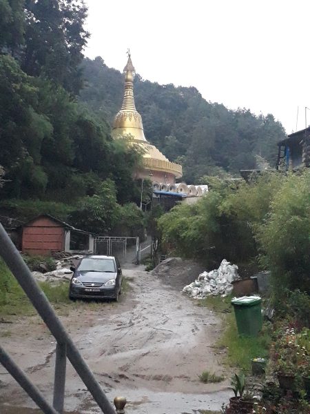 Dharmashringa, a tranquil Vipassana meditation center nestled in the heart of Nepal, surrounded by nature's beauty and serenity.